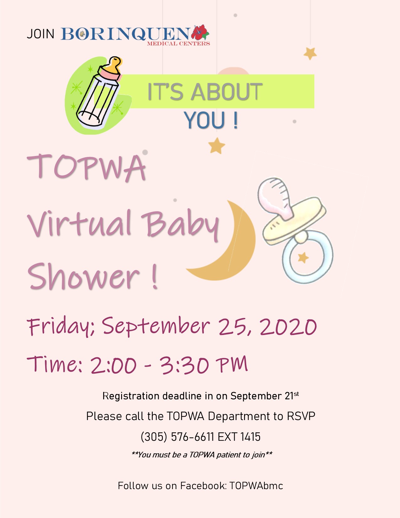 TOPWA Virtual Baby Shower - Borinquen Medical Centers